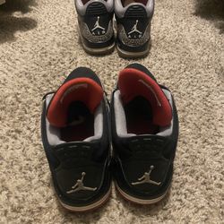 $200 For Both - Jordan Bred 4 Size 10.5 - Black Cement Size 10