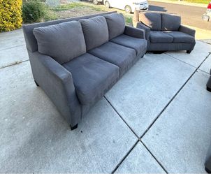 Gray Couch and Love Seat Set
