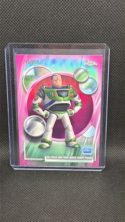 2026 Topps Chrome Disney Buzz Lightyear Pink Refractor /250 SP Toy Story