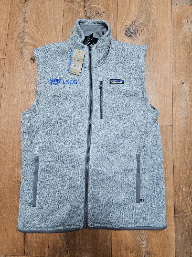 NWT Patagonia Men’s Better Sweater Fleece Full Zip Vest Heather Gray Size Small