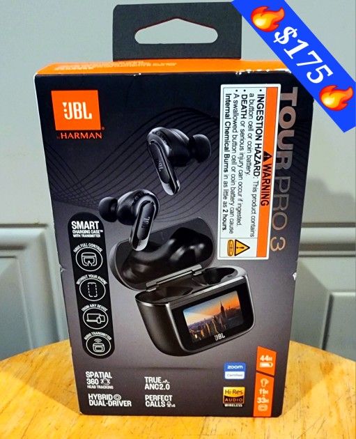 🔥JBL Tour Pro 3 True Wireless Noise-canceling Earphones - Black
🔥 $175 Firm On Price,AUTENTIC JBL
