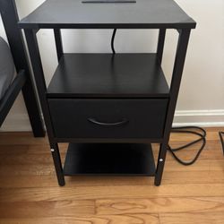Nightstand With Two Outlets And USB Ports