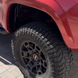 Set of four TRD style wheels.
