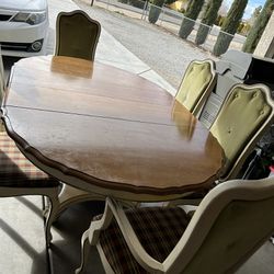 Vintage Dining Six Chairs Table