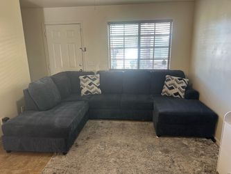 Oversized Charcoal U-Shaped Sectional Sofa
