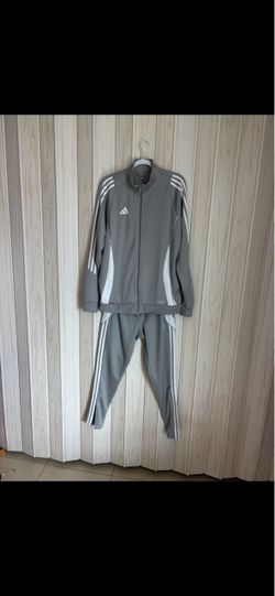 ADIDAS; Gray & White Set SIZE  L
