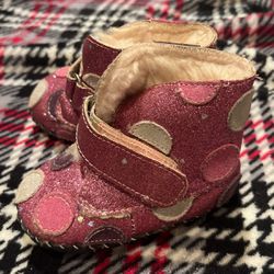 Baby Girl Pink Soft Pediped Brand Boots Size 6-12 Months 