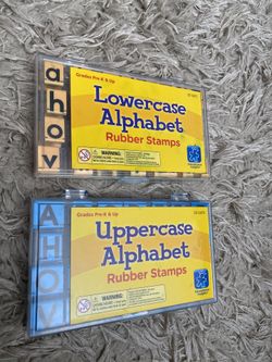 Upper And Lower Case Alphabet Rubber Stamps