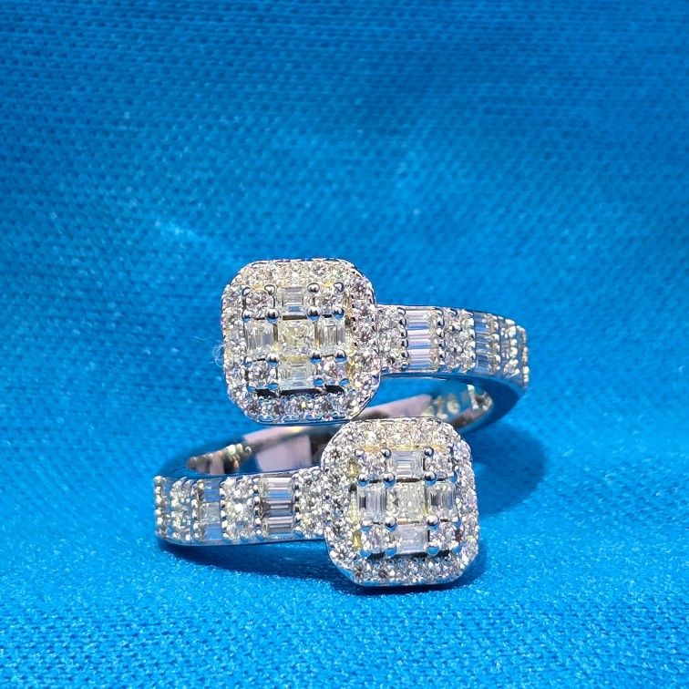 Silver Moissanite Ring