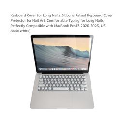 Brand new Keyboard Cover for Long Nails, Silicone Raised Keyboard Cover Protector for Nail Art, Comfortable Typing for Long Nails, Perfectly Compatibl