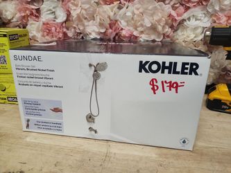 KOHLER
Sundae Single Handle 1-Spray Tub and Shower Faucet 1.75 GPM in. Vibrant Brushed Nickel (Valve Included)