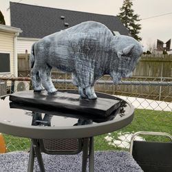 The Old Gray Buffalo Statue
