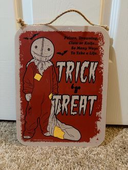 Trick 'r Treat Sam Halloween Hanging Sign