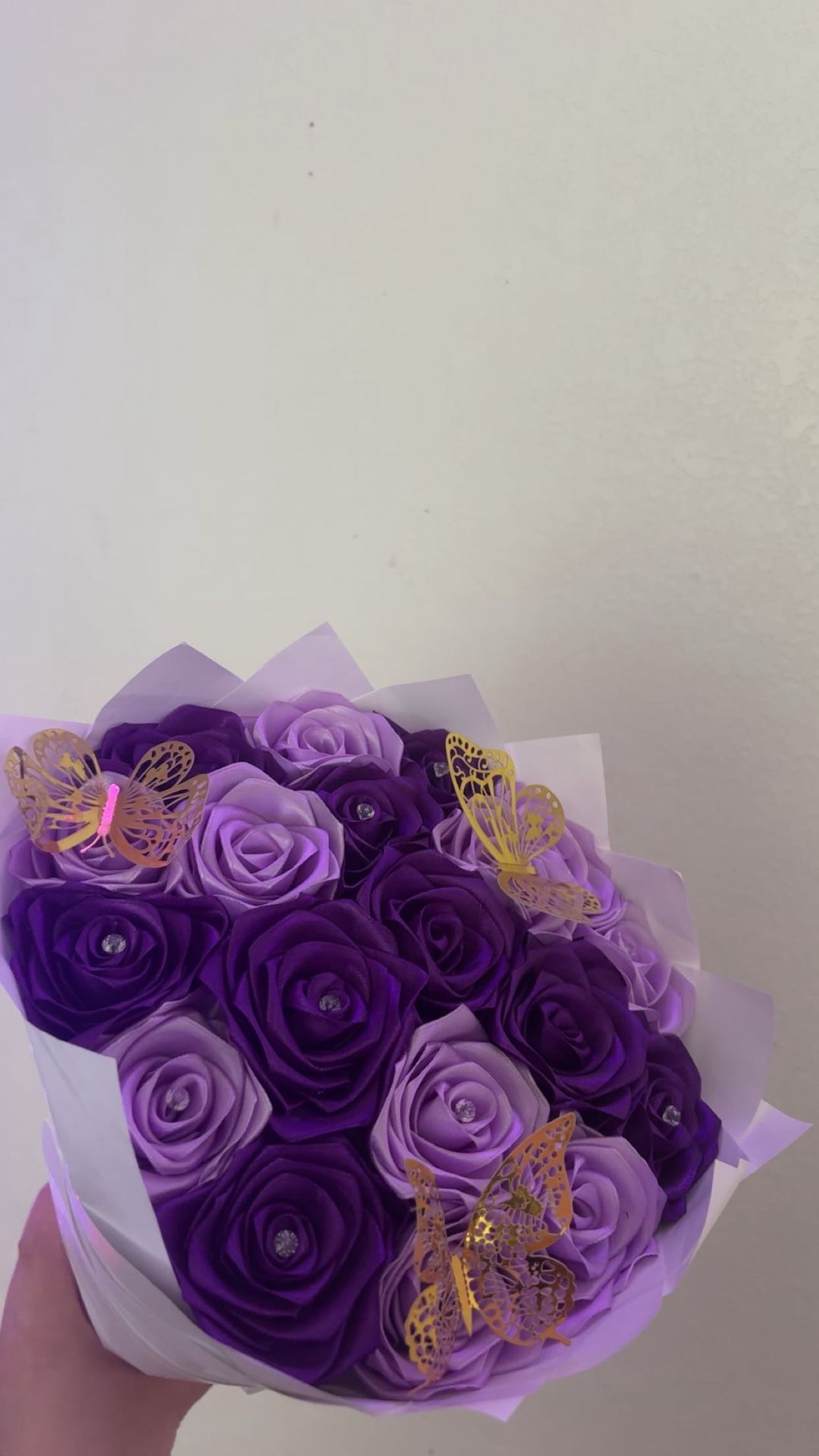 Purple Ribbon Flower Boquete