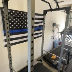 Full Home Gym Setup- Weights + Bars + Power Rack + Bench