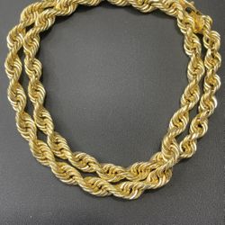 14kt Hollow Rope Chain 