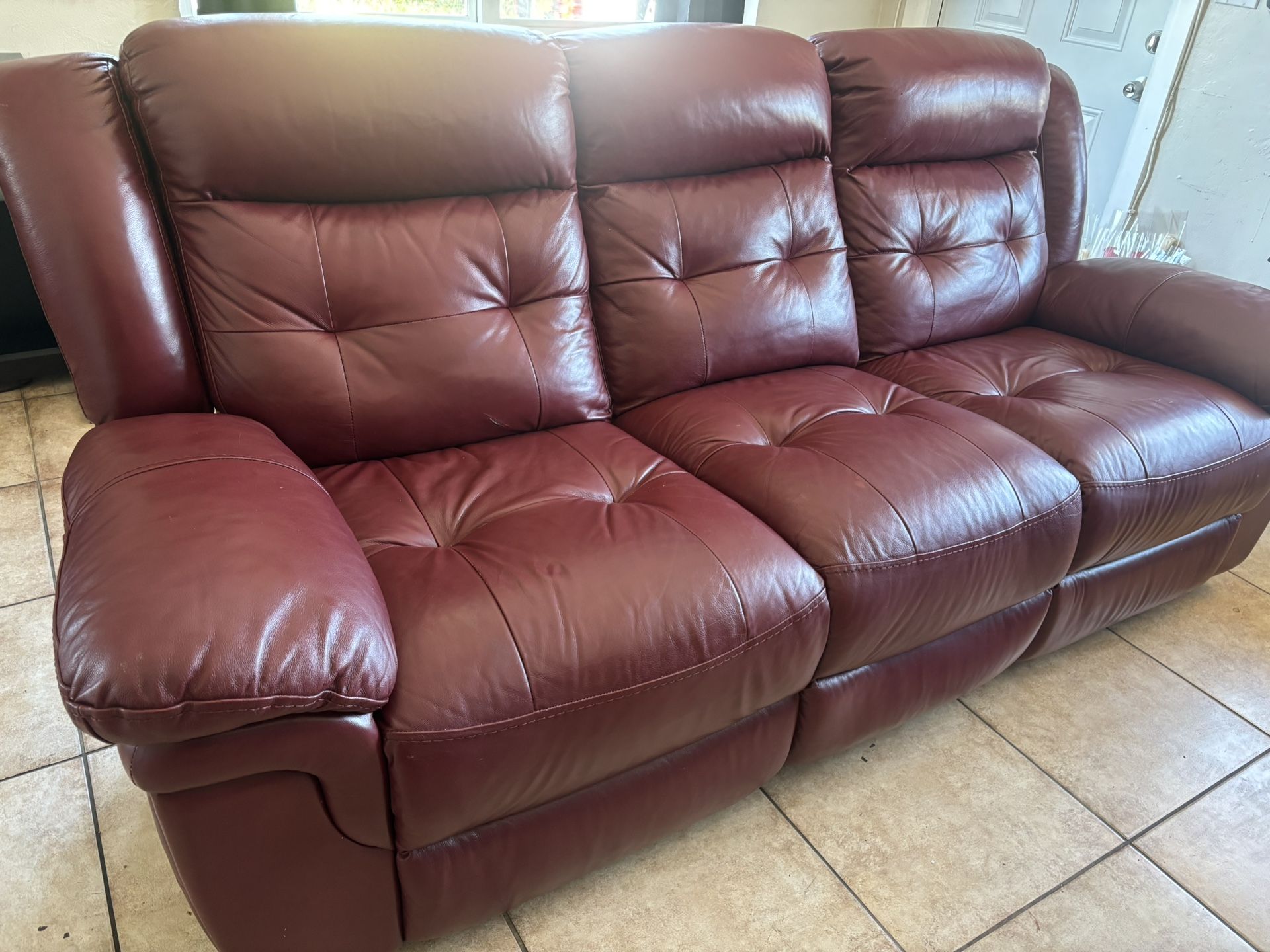 Leather Reclining Couch
