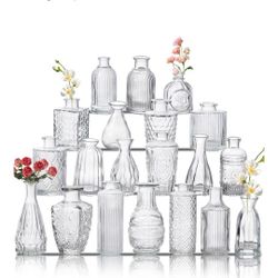 Glass Bud Vase Set of 20, Small Flower Vases, Glass Vases for Centerpieces, Vintage Home Table Decorations Bud Vases (20 Pcs, Clear)
BOX LITTLE BIT DA