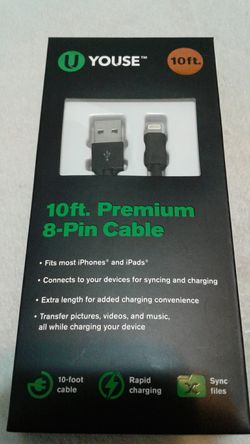 10ft.premium 8 pin cable