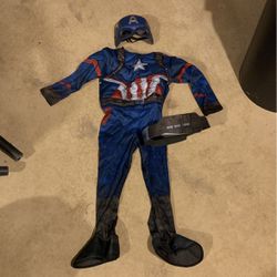 Captain America Kids Halloween Costume Size Extra Small