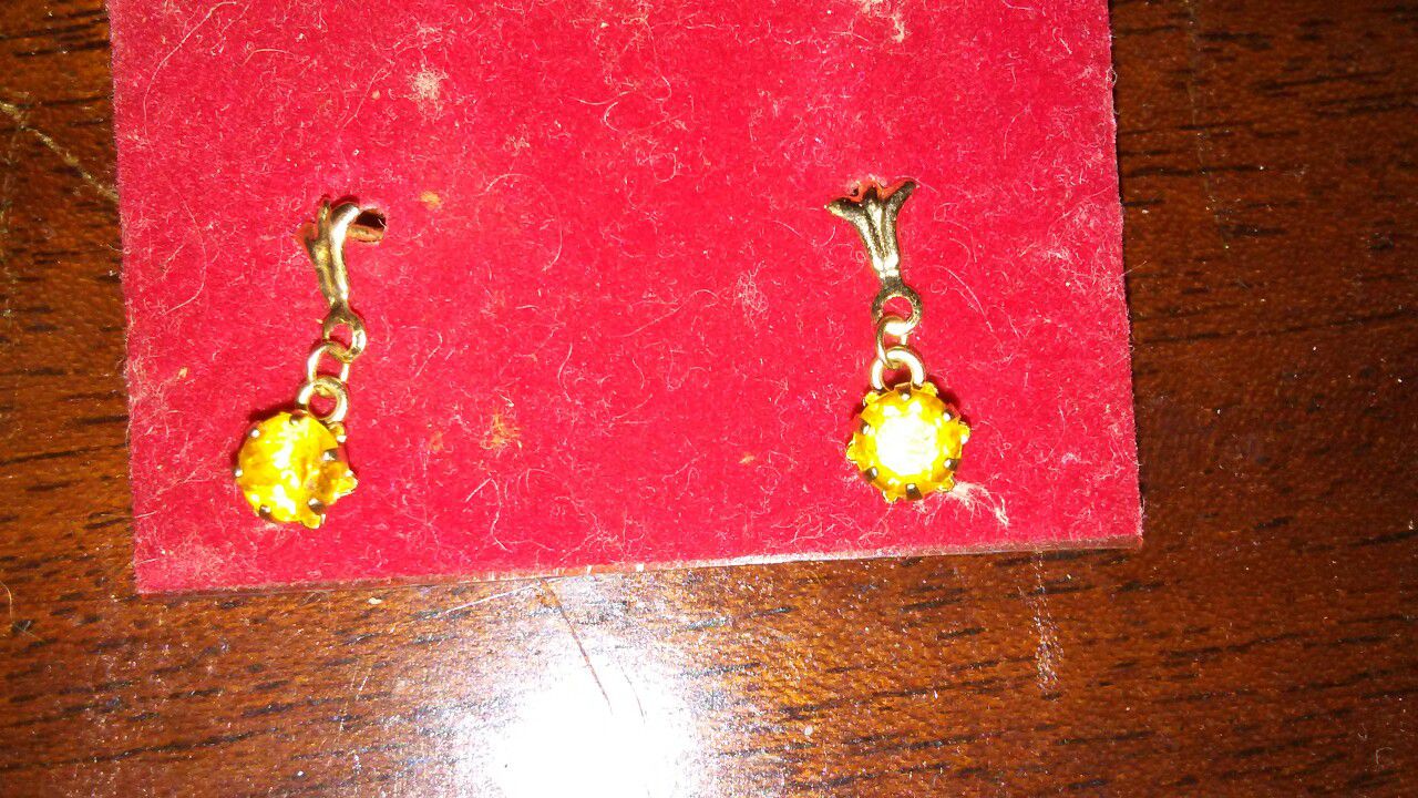 Genuine citrine earrings