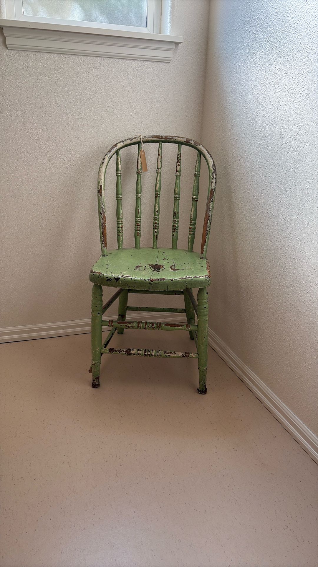 Antique Jadite Color  Spindle Farm House Chair