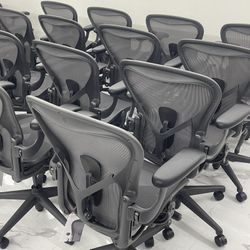 BRAND NEW HERMAN MILLER REMASTERED AERON CHAIRS SIZE B FULLY LOADED WITH POSTURE FIT SL!