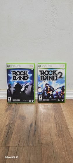 Xbox rockband 1 and 2 game bundle cib