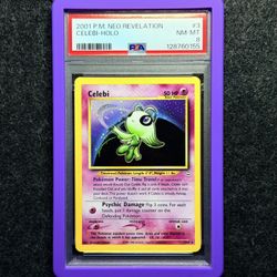 Pokemon - 2001 Neo Revelation Celebi Holo #3 - PSA 8