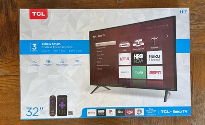 TCL 32” smart TV new in box
