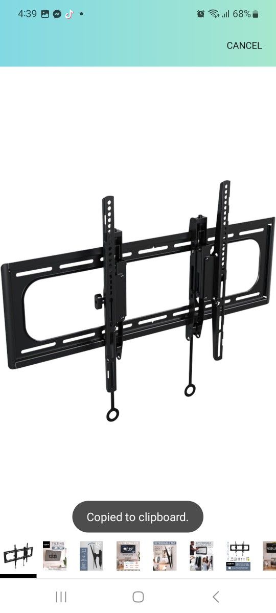 SANUS Tilting TV Wall Mount for 42" - 90” TVs or 150lbs - Premium Tilt Mount w/Universal Fit - Smooth 5.7" Extension Allows for Cable Management - Inc