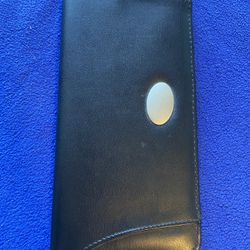 Black Business Leatherette Card Holder- Hold 72 Business Cards