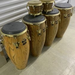 Full Set Of Giovanni Hidalgo Congas With Bongos And Extra Skins/Heads