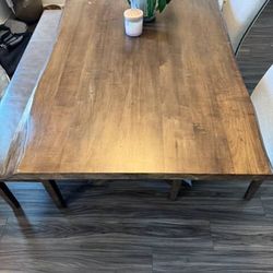 Dining Room Table With 4 Chairs + Bench