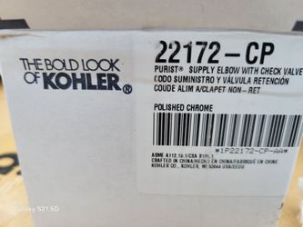 ➿️ Kohler Purist Stillness Wall Supply Elbow with Check Valve 22172-CP