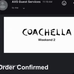 Weekend 2 Coachella Tix 