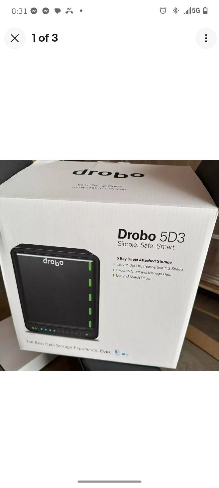 Drobo 5N 5-Bay NAS Storage Array with Gigabit Ethernet