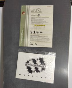 Men's Morrow Truth 162 Snowboard 162cm New Never Mounted or