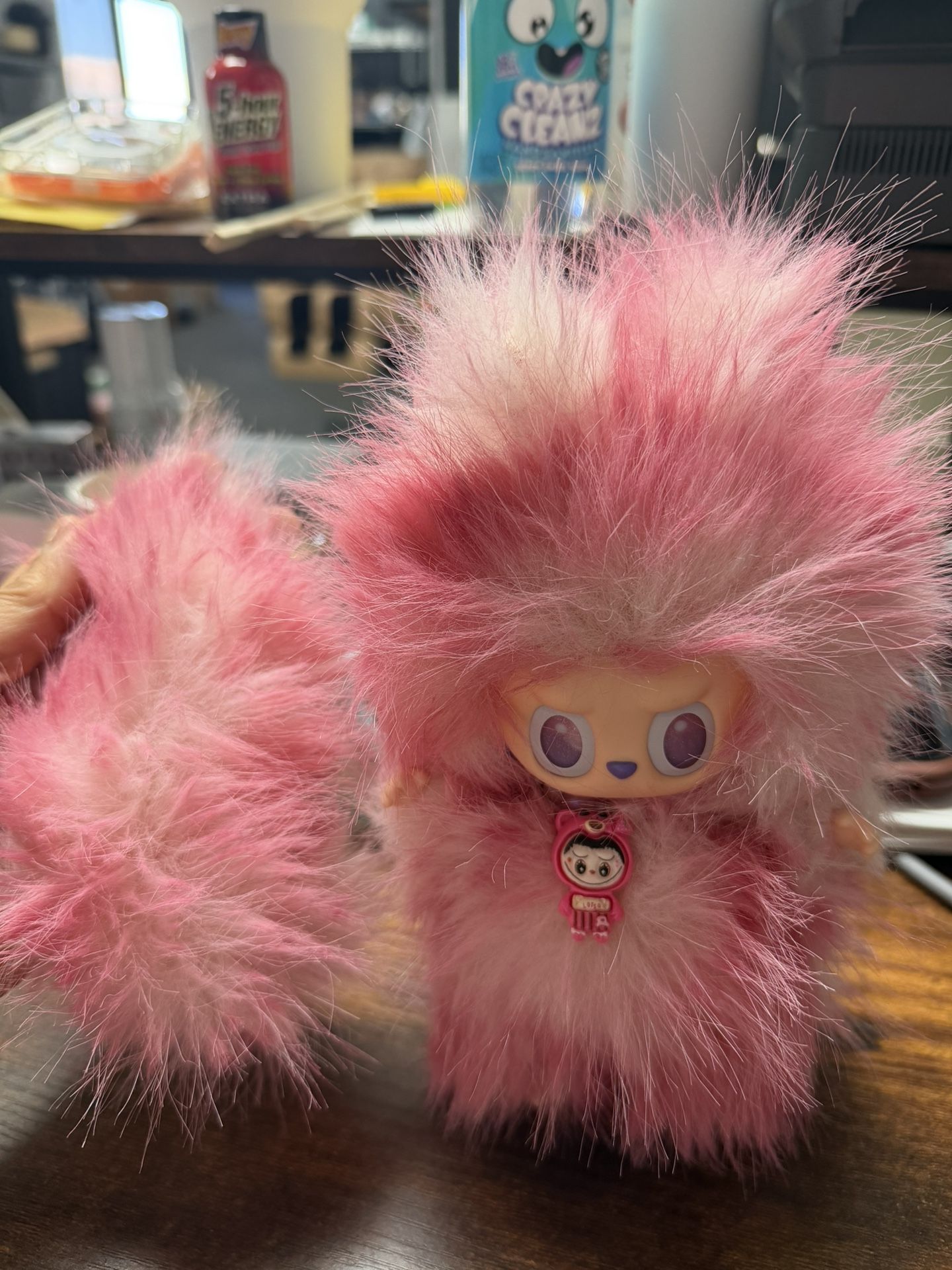 Labubu long hair , cute doll 