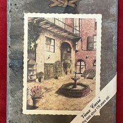 BRULATOUR COURTYARD from VIEUX CARRE Building SLATES WALL HANGING TILE DECOR