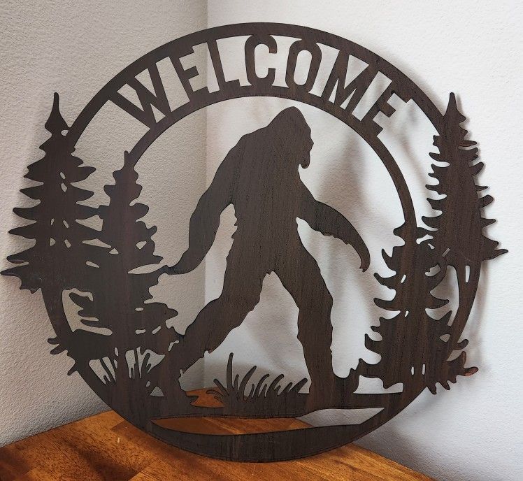 Big Metal Laser Cut *Big Foot Welcome*
