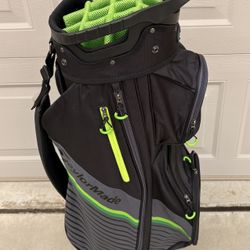 Like New Taylormade 14 slot Cart Golf Bag with rain hood 