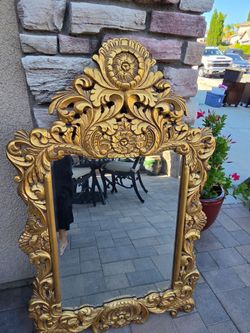 Wood mirror 47 height