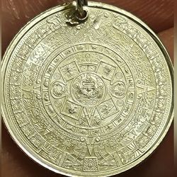999 Fine Silver Aztec Pendant Handmade Unisex Jewelry Pendant 