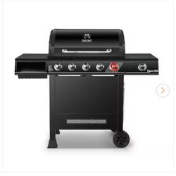 5-Burner Propane Gas Grill in Matte Black with TriVantage Multifunctional Cooking System