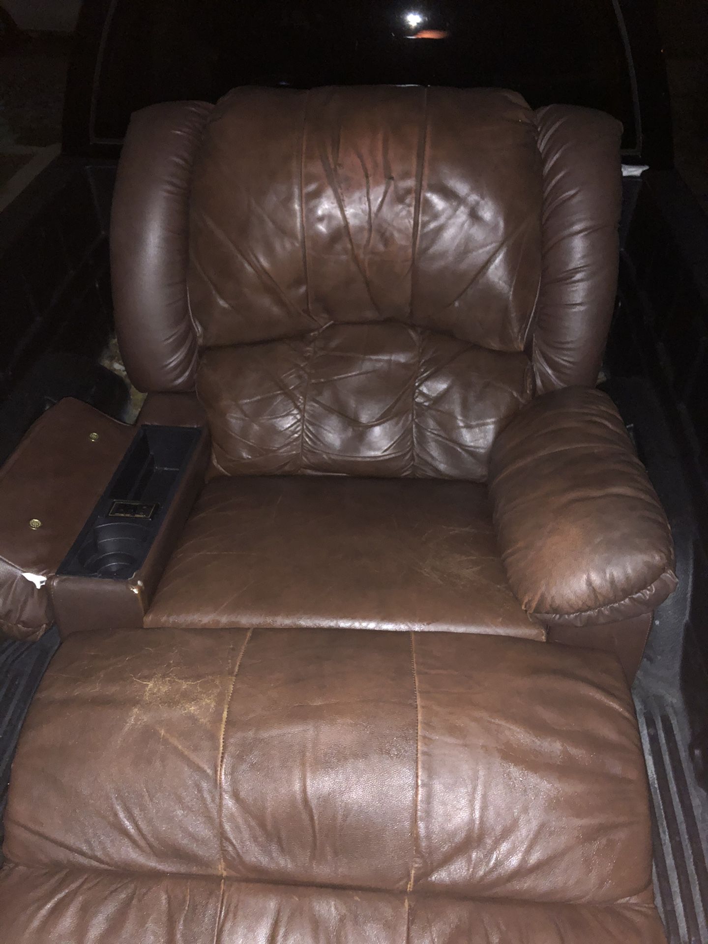 Brown leather chair great shape