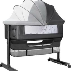Baby Bassinet Bedside Sleeper – Dark Gray
