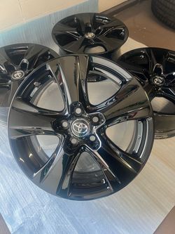 Toyota rav4 rims 17” OEM Factory Wheels Rines new gloss black powder coated ( exchange available )( Cambio Disponible ) fits Rav 4 Sienna Highlander T