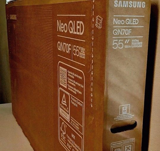 New 55 Inch Neo QLED Q70F Samsung Smart TV 4K UHD 2025 Model With Warranty new in the box.