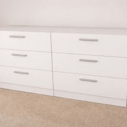 Modern White 6-Drawer Dresser